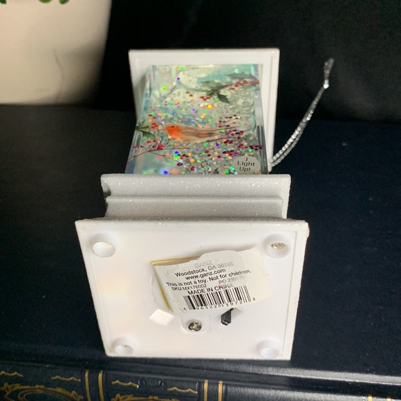 Beautiful GANZ led light up bird house shimmering glittery Christmas ornament - Picture 8 of 9